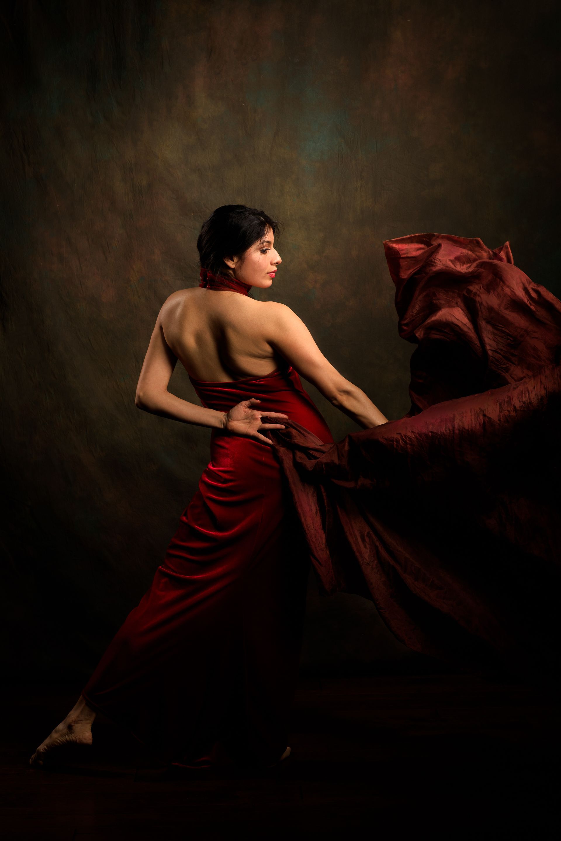 woman, dance, dancer, red dress, flamenco