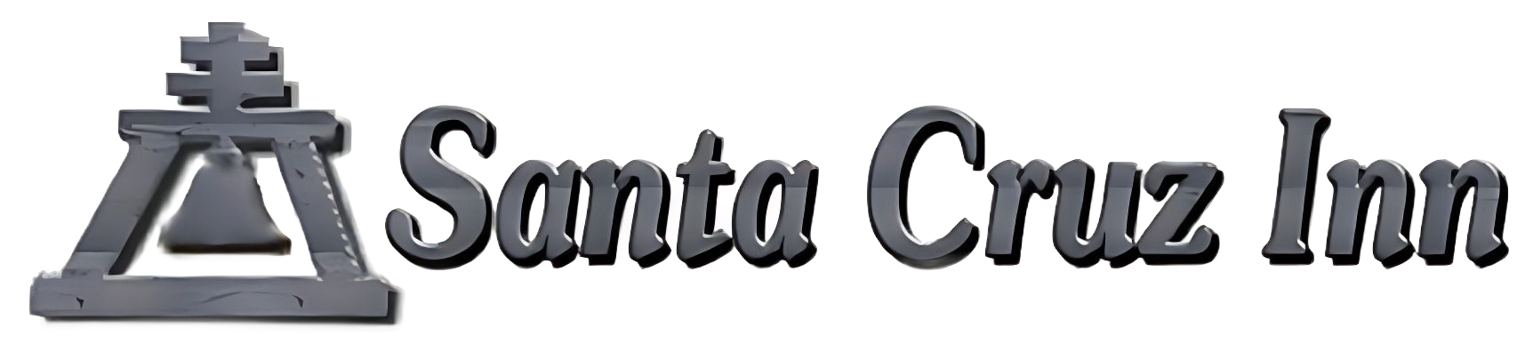 Santa Cruz Inn logo: a stylized bell and cross icon next to the words 