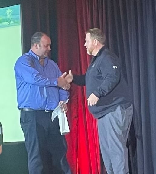 At an annual conference held is Ocho Rios, Jamaica by IKO Industries, Mark Weckwerth, President of Bay Roofing and Exteriors Ltd. was presented with Contractor if the Year-Canada East. The company also won a second Peak Performance-Canada award for most Dynasty premium shingles installed.