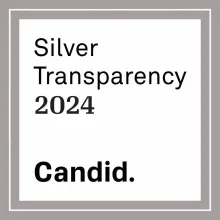 A logo for silver transparency 2024 by candid.