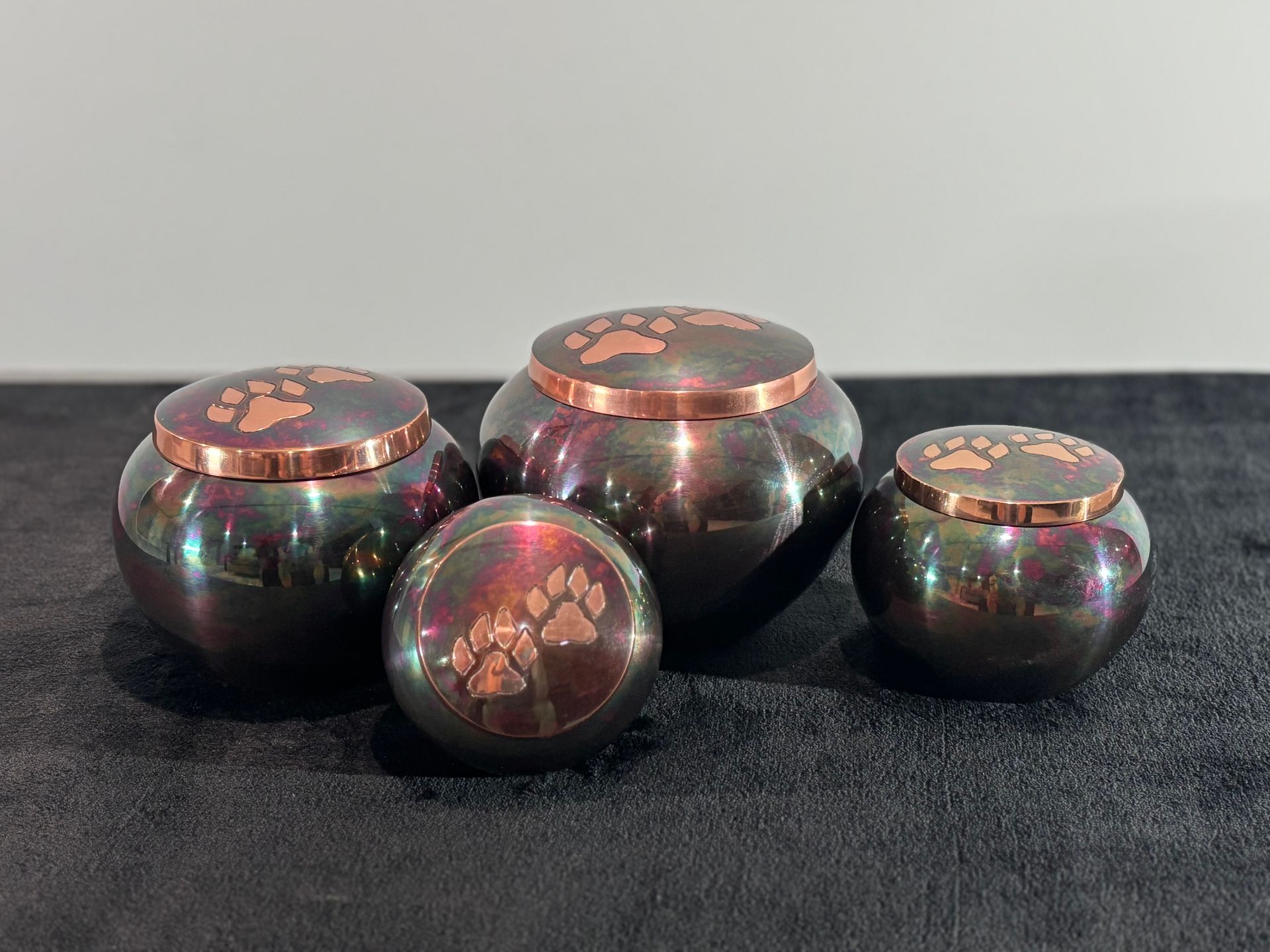 Raku Brass Jar - S, M, L, XL