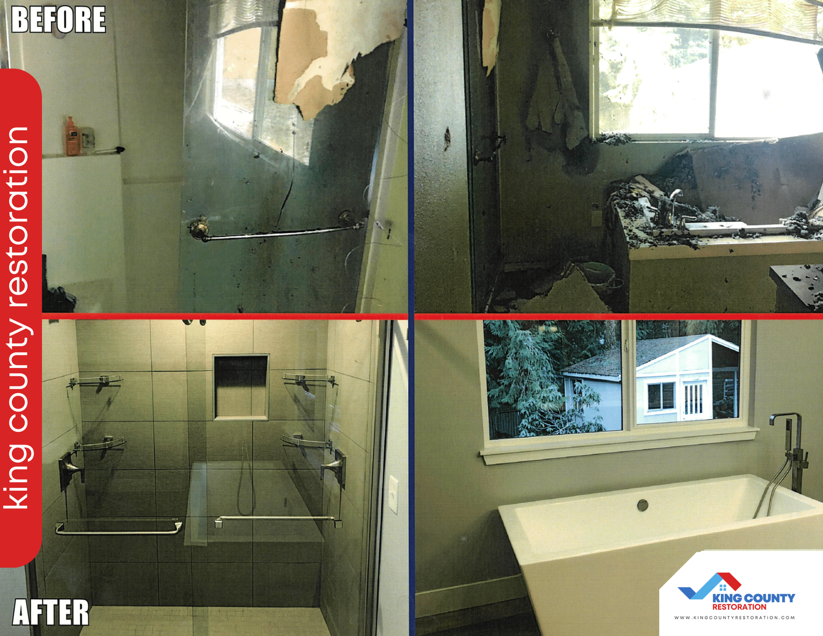 A before and after photo of a bathroom restoration