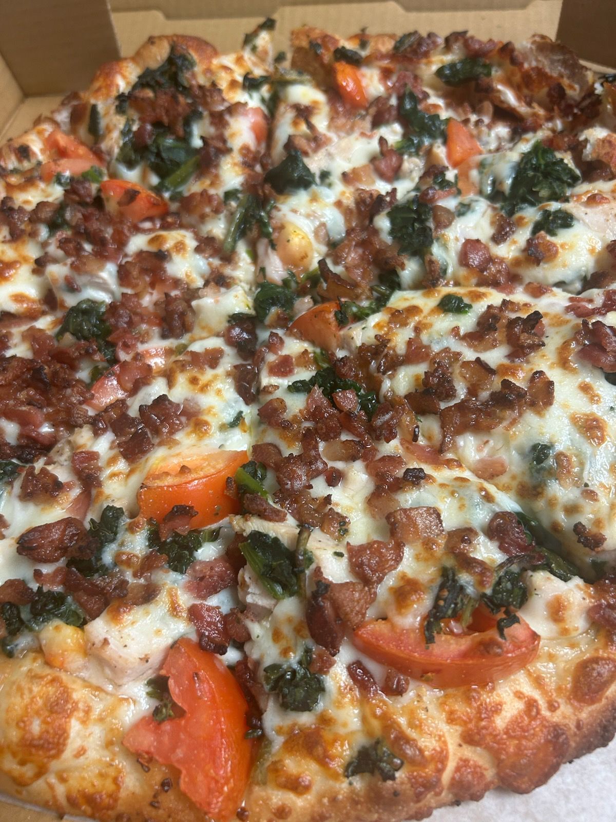 Rialto Pizza lunch special: Chicken wings, fries, and soda for $13.99, Monday 11 AM-3 PM.