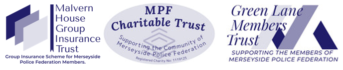 Three logos for different organizations are lined up on a white background.