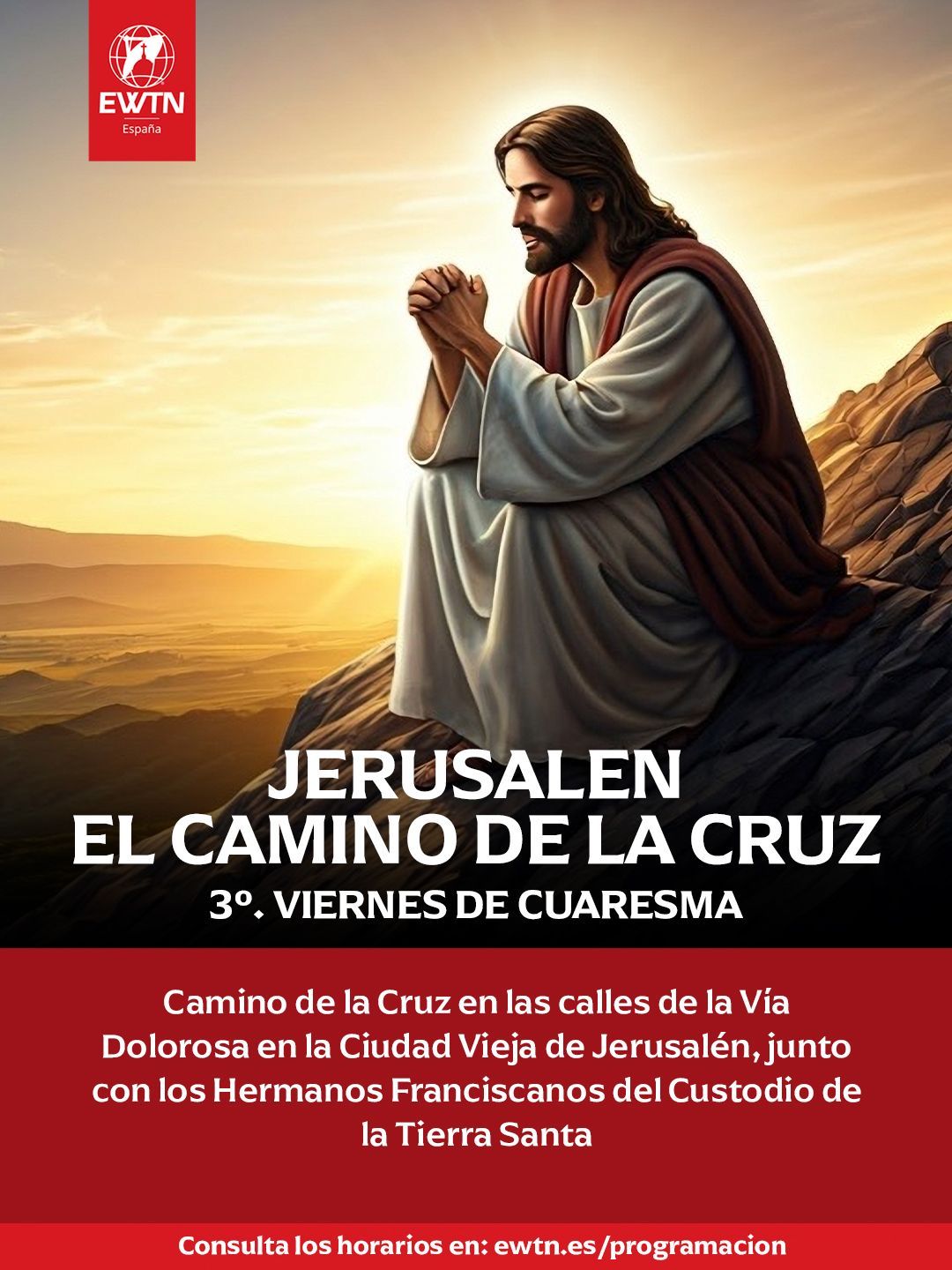 Póster con piezas de ajedrez: Rey negro de pie, rey blanco caído.