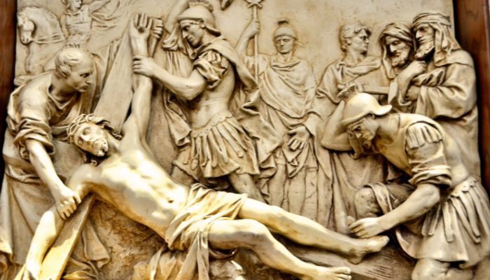 Via crusis en piedra