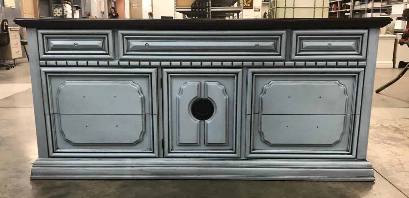 Gray Painted Cabinet - Painted Cabinets in Sandy, UT