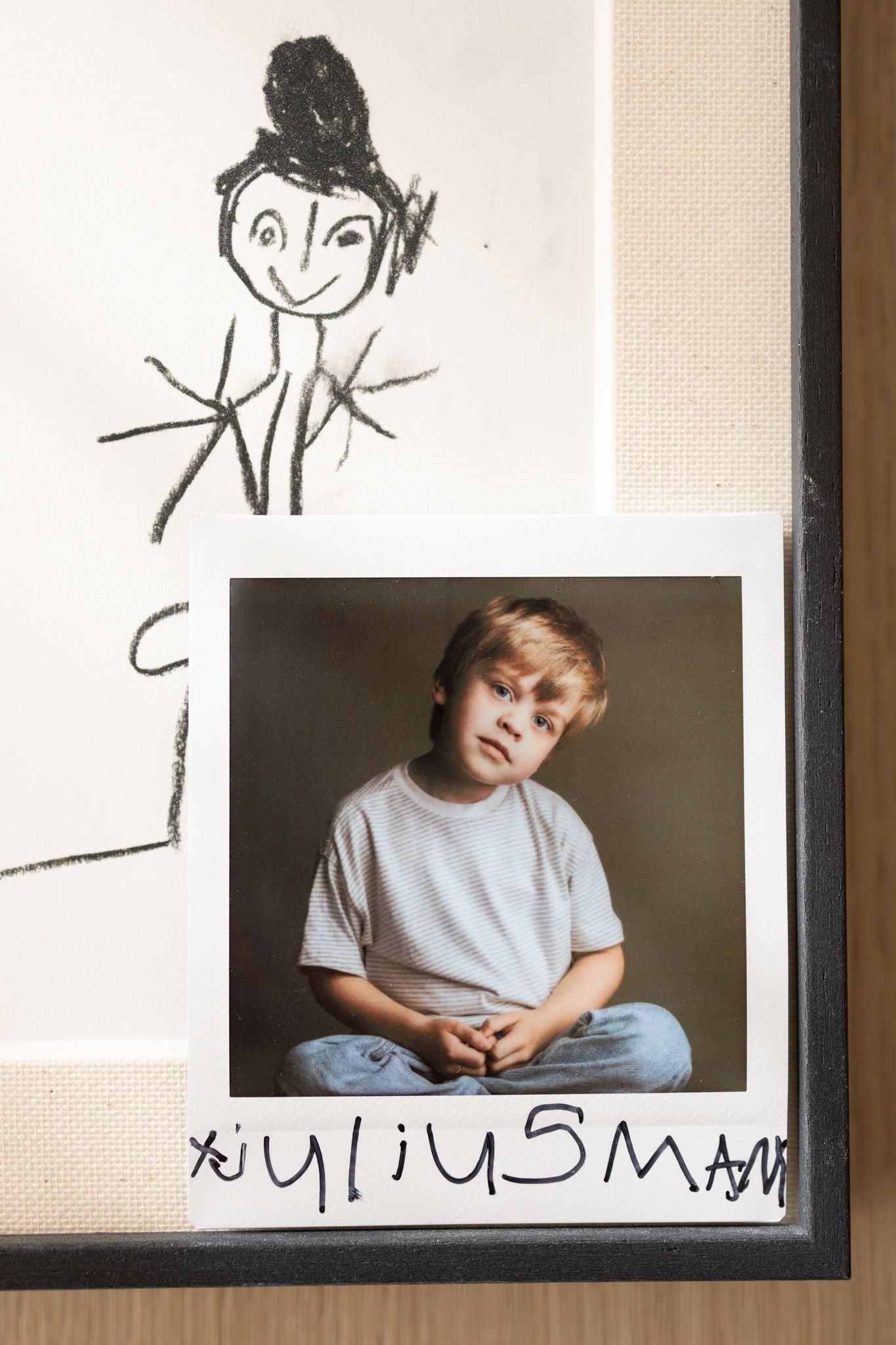 Fuji Instax print als moederdagtip Fuji Instax print met handgeschreven boodschap kind