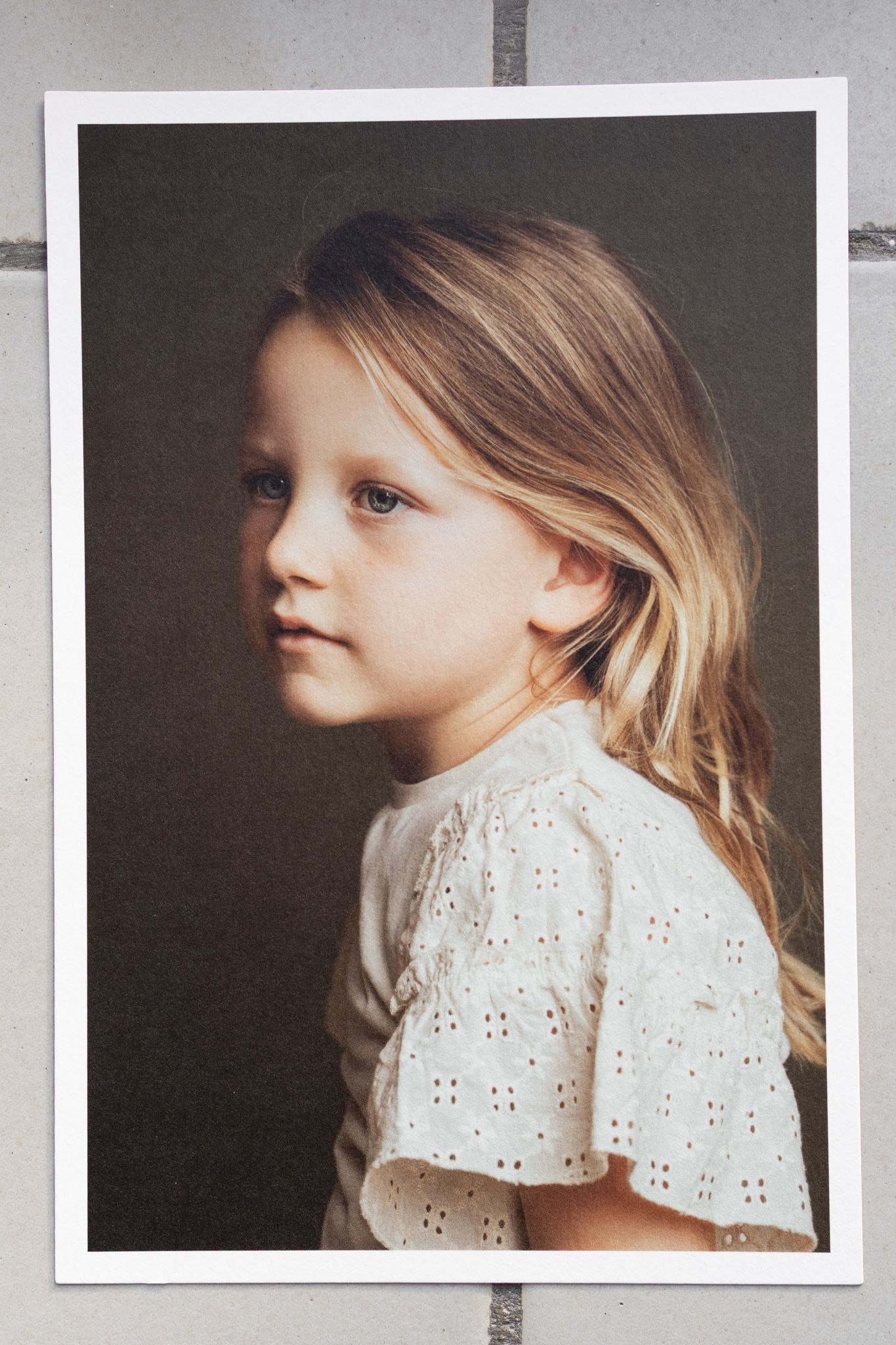 Kinderportret op mat fine art papier Kinderportret op fine art papier