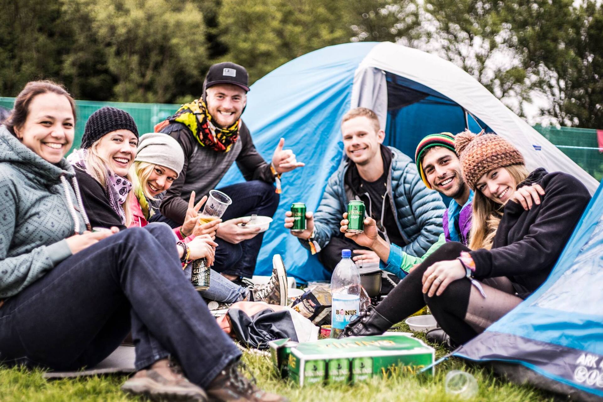 Xander Clemens at the 2017 Secret Solstice Festival in Reykjavik, Iceland with William Maisey, Brett Soderholm, Saga Greiborn, Karin Dahlqvist, and Anna Fischer.