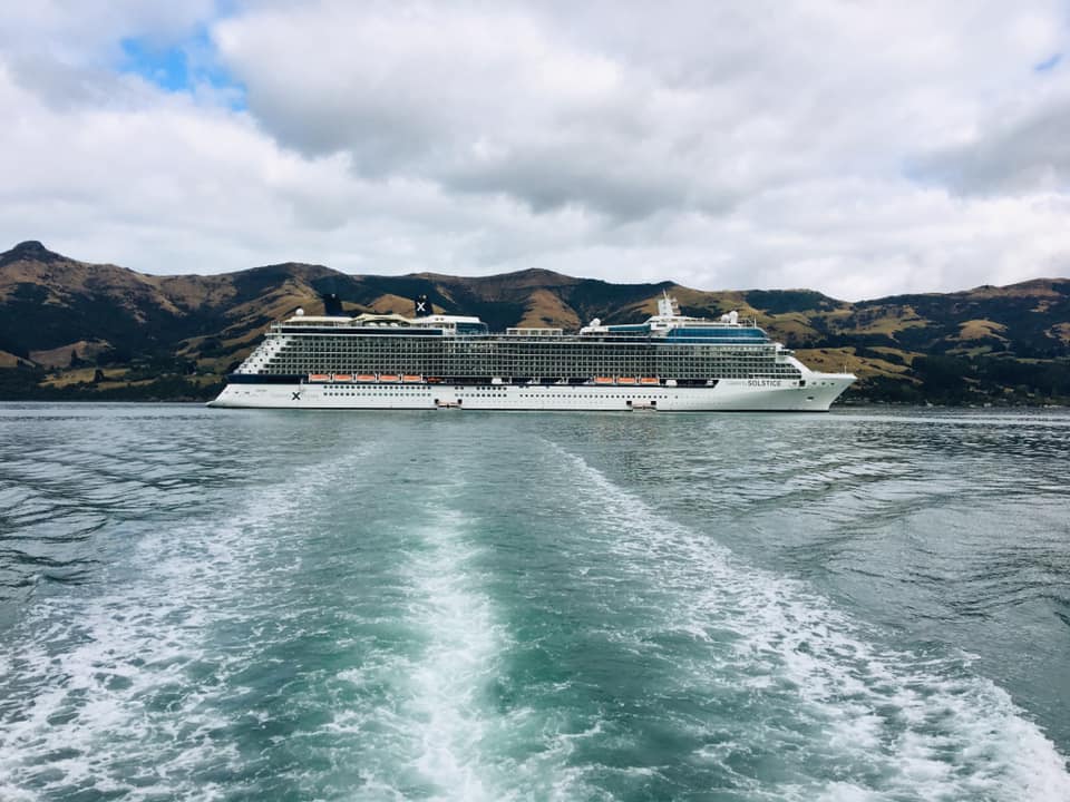 Akaroa, New Zealand with The Celebrity Solstice cruise ships
