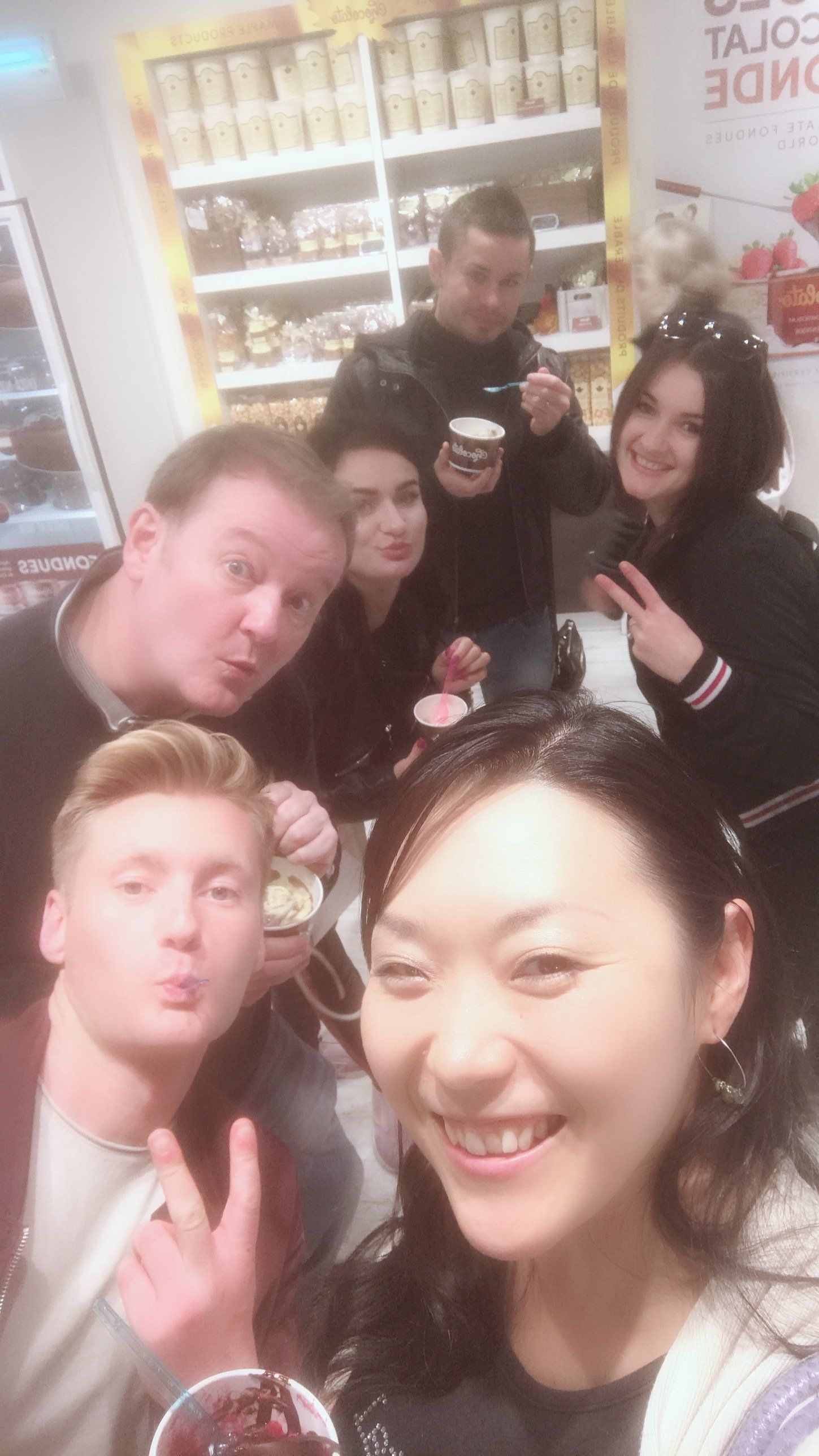 Xander Clemens, Reiko Mitani with other crew members from the Seabourn Quest