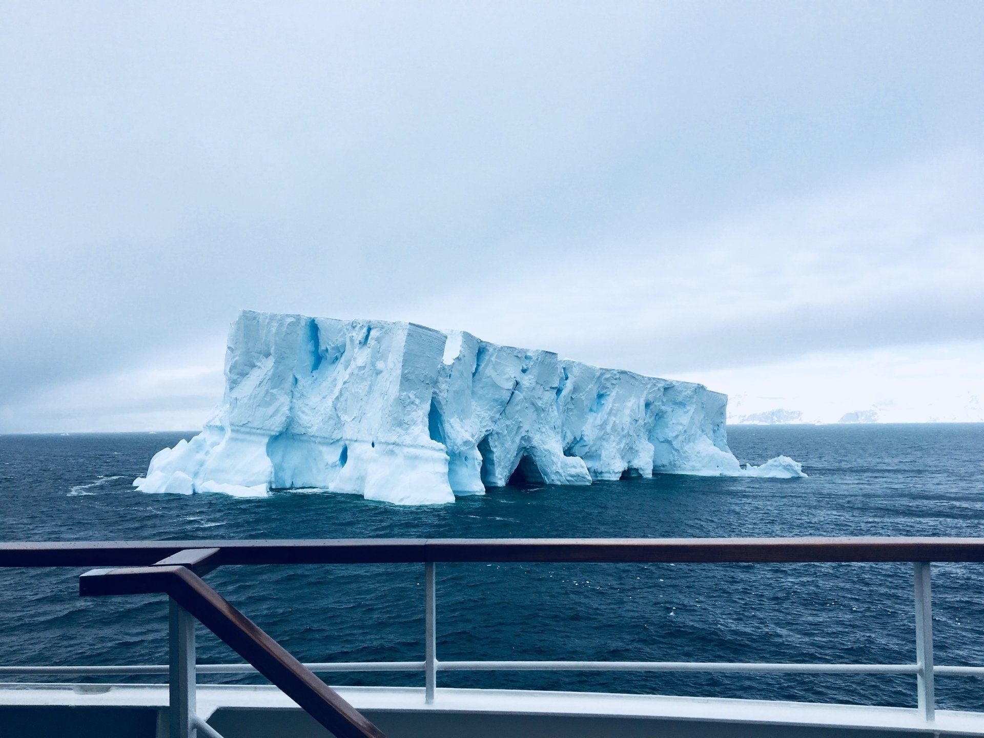 Example of the icebergs we would sail past when in Antartica.