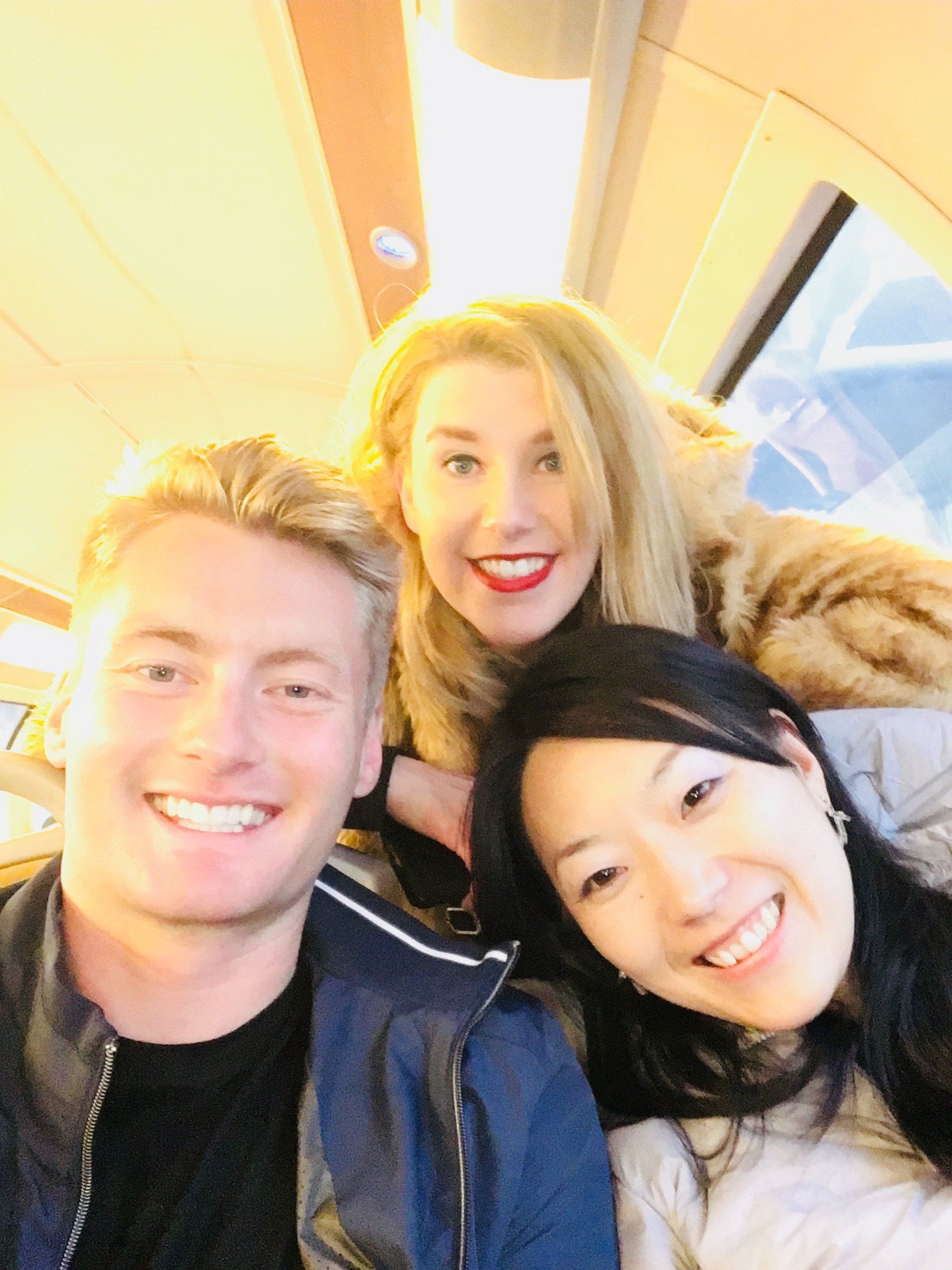 Xander Clemens, Reiko Mitani and Gill Grier in France