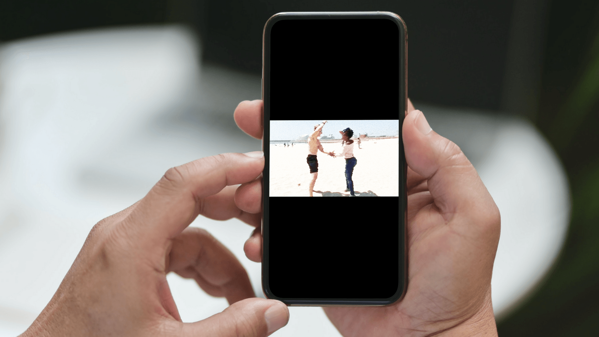 Xander Clemens performing a handshake with Baleseng Suzan Kolobe in Oporto, Portugal.