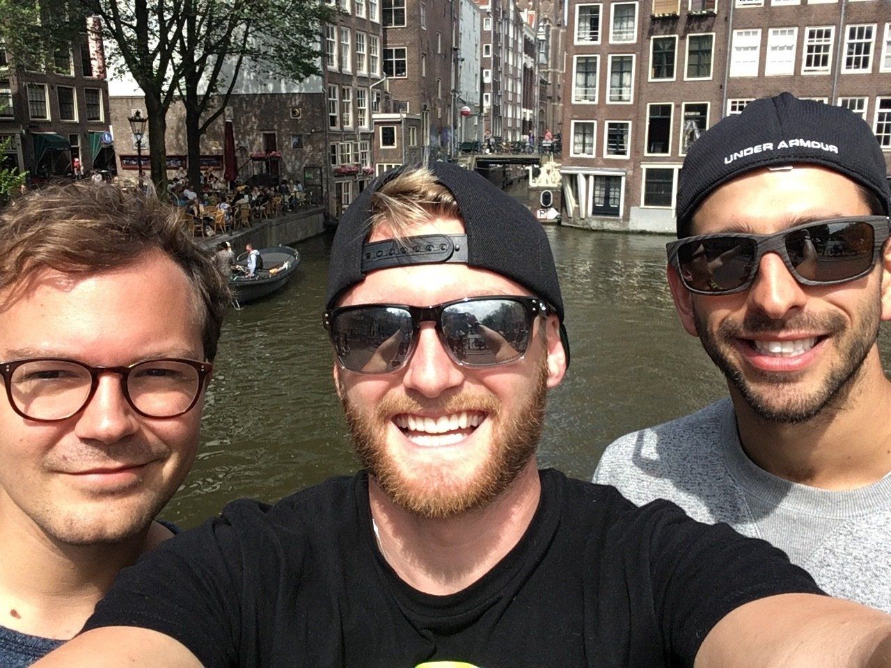 William Maisey with Xander Xlemens and Cristopher Ger in Amsterdam, Netherlands