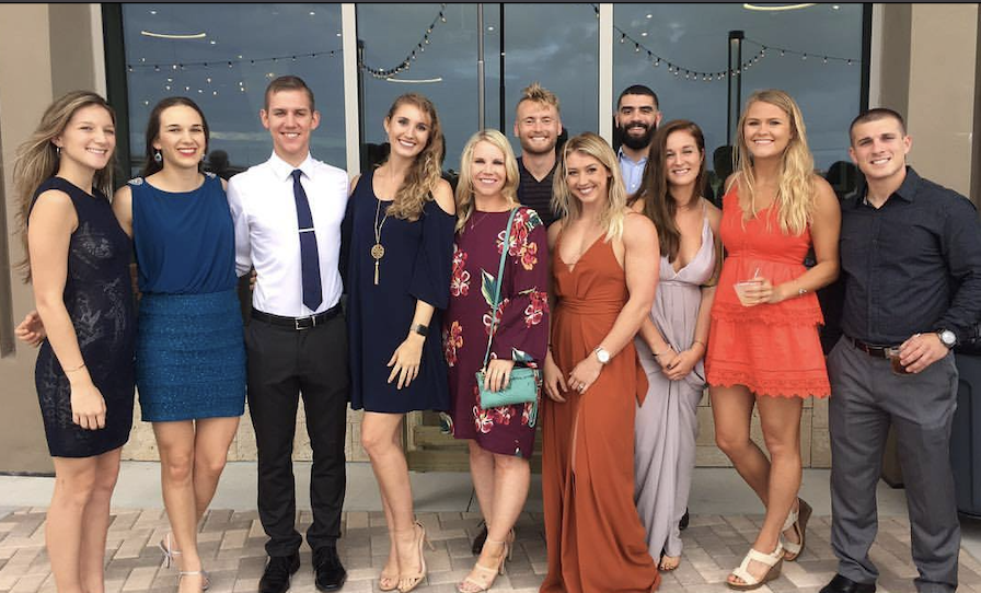 Xander Clemens at a wedding with Colby Perry, Katie Yerger and Jon Espinosa