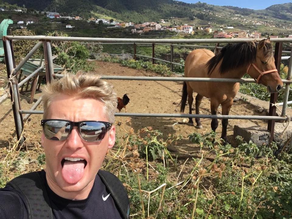 Xander Clemens is in the Canary Island