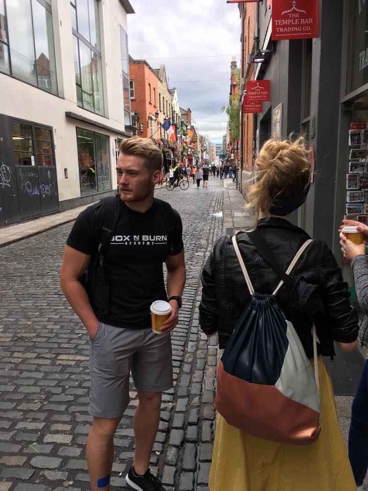 Xander Clemens is with Anna Fischer in Dublin, Ireland