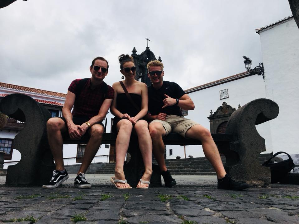 Xander Clemens is with Daniel Pepper,  and Kirsty Jones in La Palma Canary Islands