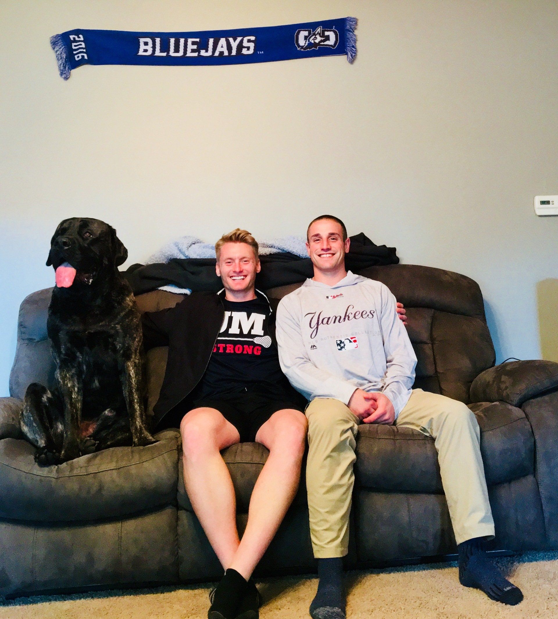 Xander Clemens is with Luke Schnellbaecher and his dog Jax in Omaha, Nebraska