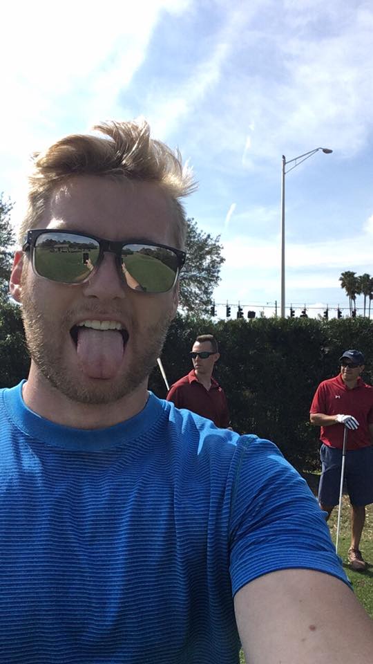 Xander Clemens isgolfing with Abel Navarro in Orlando, Florida