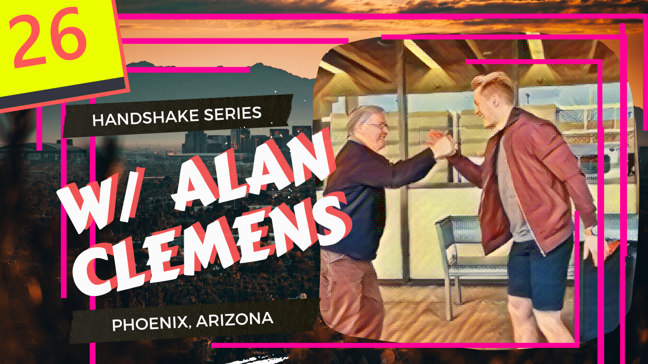 Xander Clemens is having is In Phoenix with Alan Clemens creating a handshake.