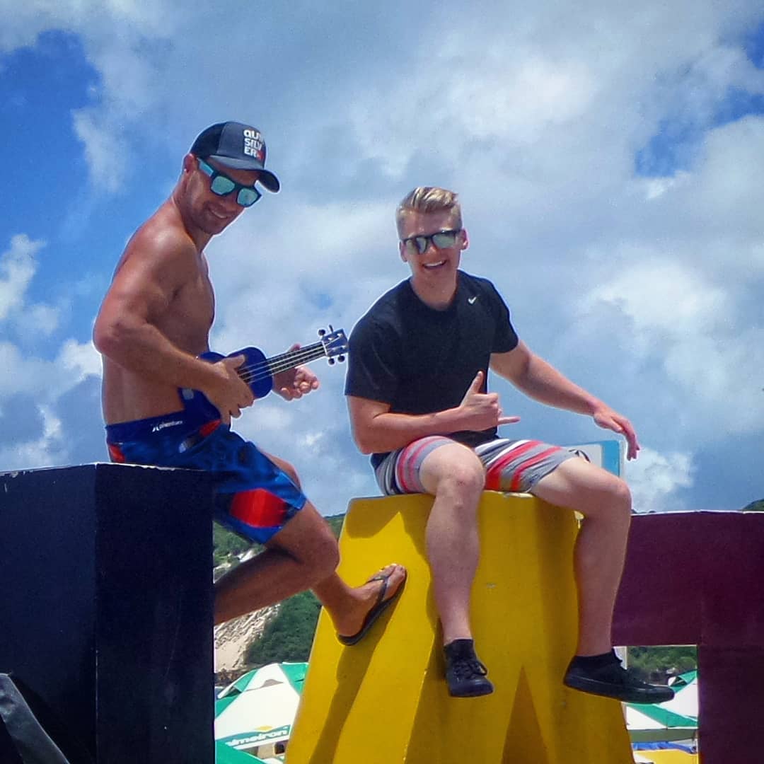 Xander Clemens with Bruno Aguilar in Natal, Brazil