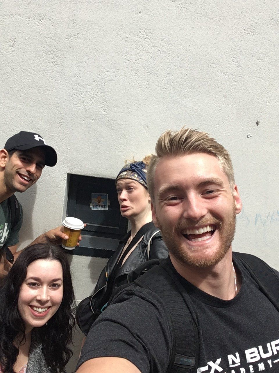 Xander Clemens with William Maisey, Anna Fischer and Shannon in Dublin, Ireland