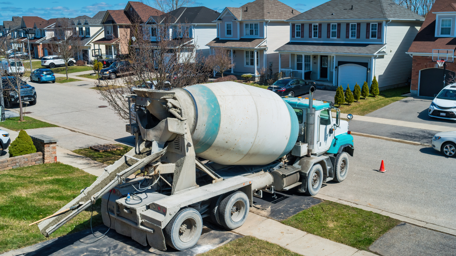 New concrete driveway replacement installed at a residential home in Syracuse Utah