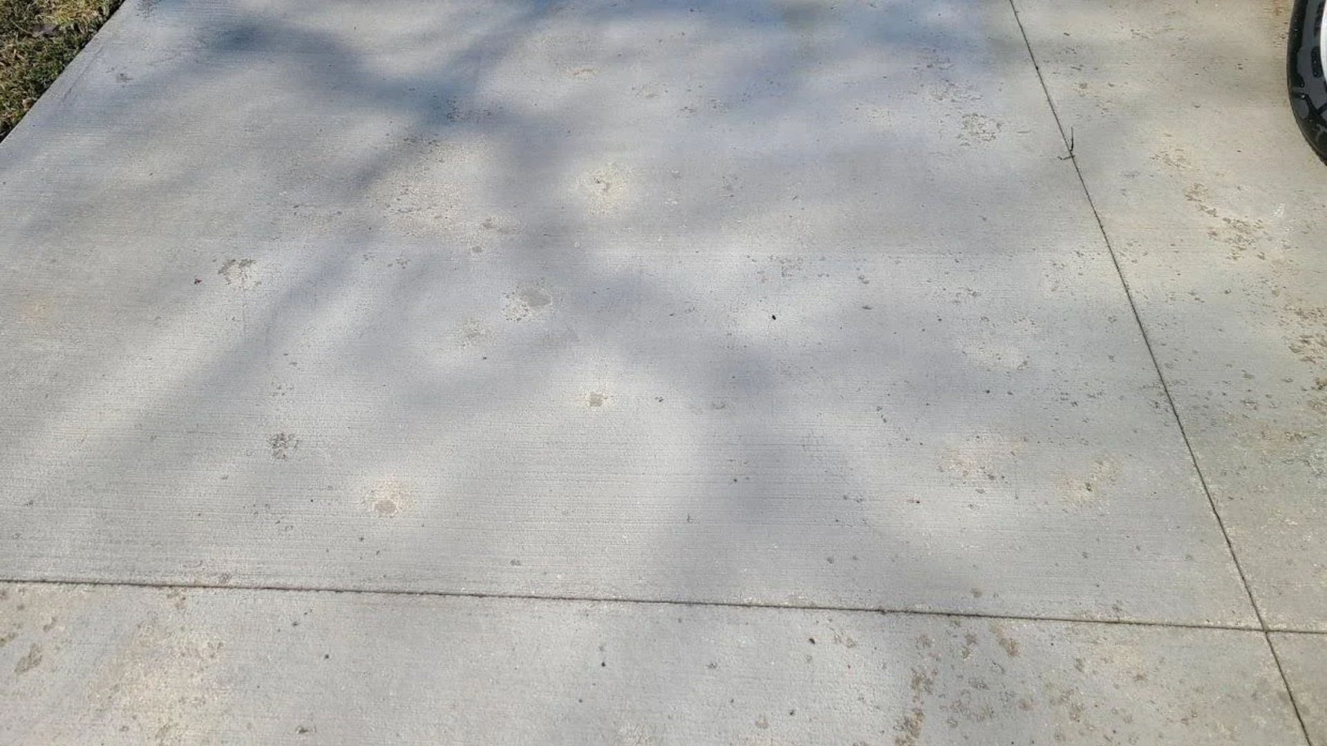 Concrete driveway surface flaking and peeling from freeze thaw damage