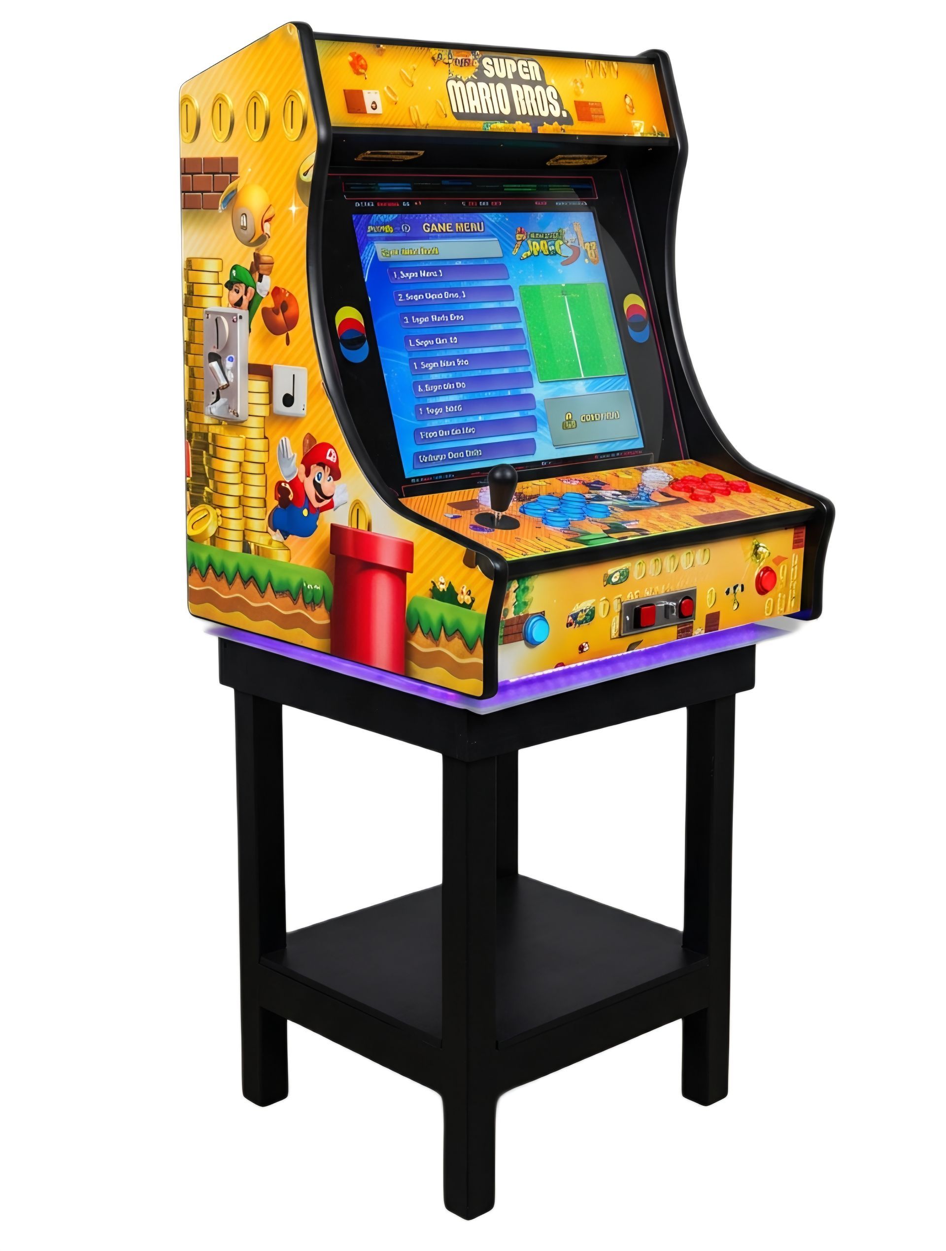 2-player Pandora's Box 9D arcade machine with 19-inch LCD screen available for arcade machine hire in Manchester featuring 2,222 retro games.