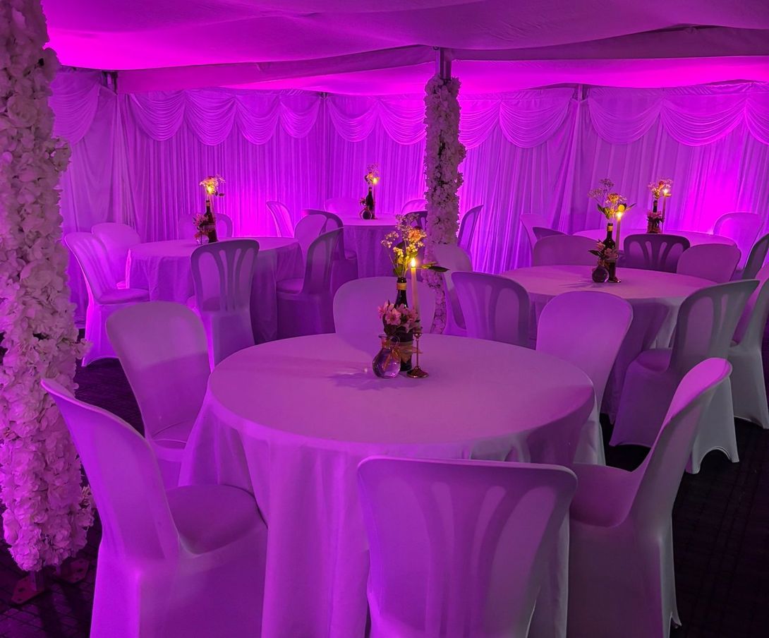 Marquee setup in Bolton