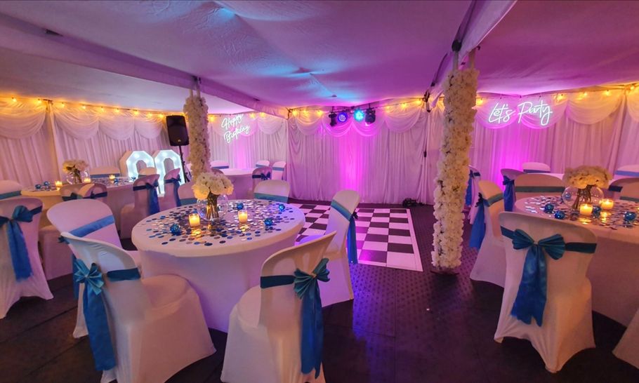 Our 6m x 9m Marquee hire in Manchester used for an engagement Party