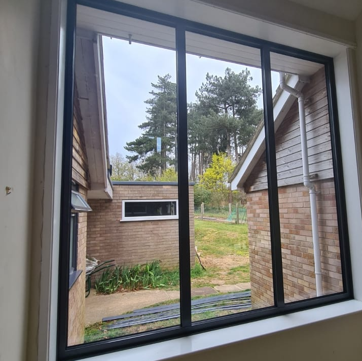 Clear view of the outdoors through aluminium windows
