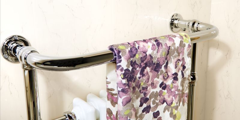 Aqua Boards Behind Radiator & Towel Rack