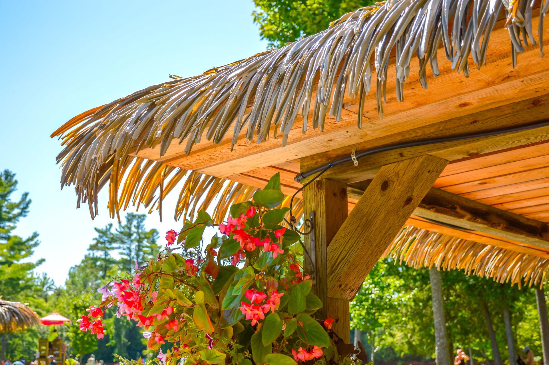 Covered Tiki Bar with Straw Roof - Tropical Outdoor Escape | Brookhaven, PA