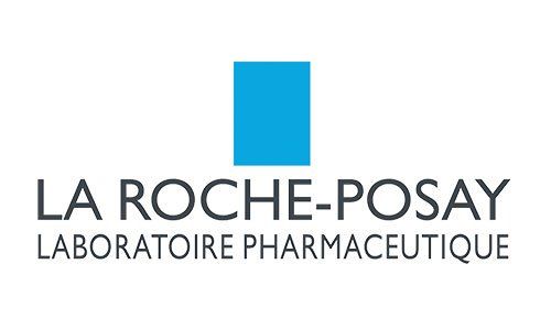 Das Logo von La Roche-Posay Laboratoire Pharmaceutique ist blau und schwarz.