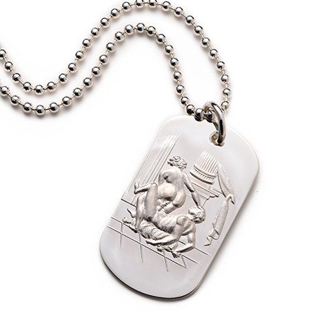 Francois Sterling Silver Dog Tag erotic jewellery