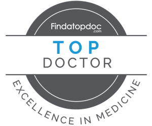 a logo for findatopdoc.com that says top doctor excellence in medicine