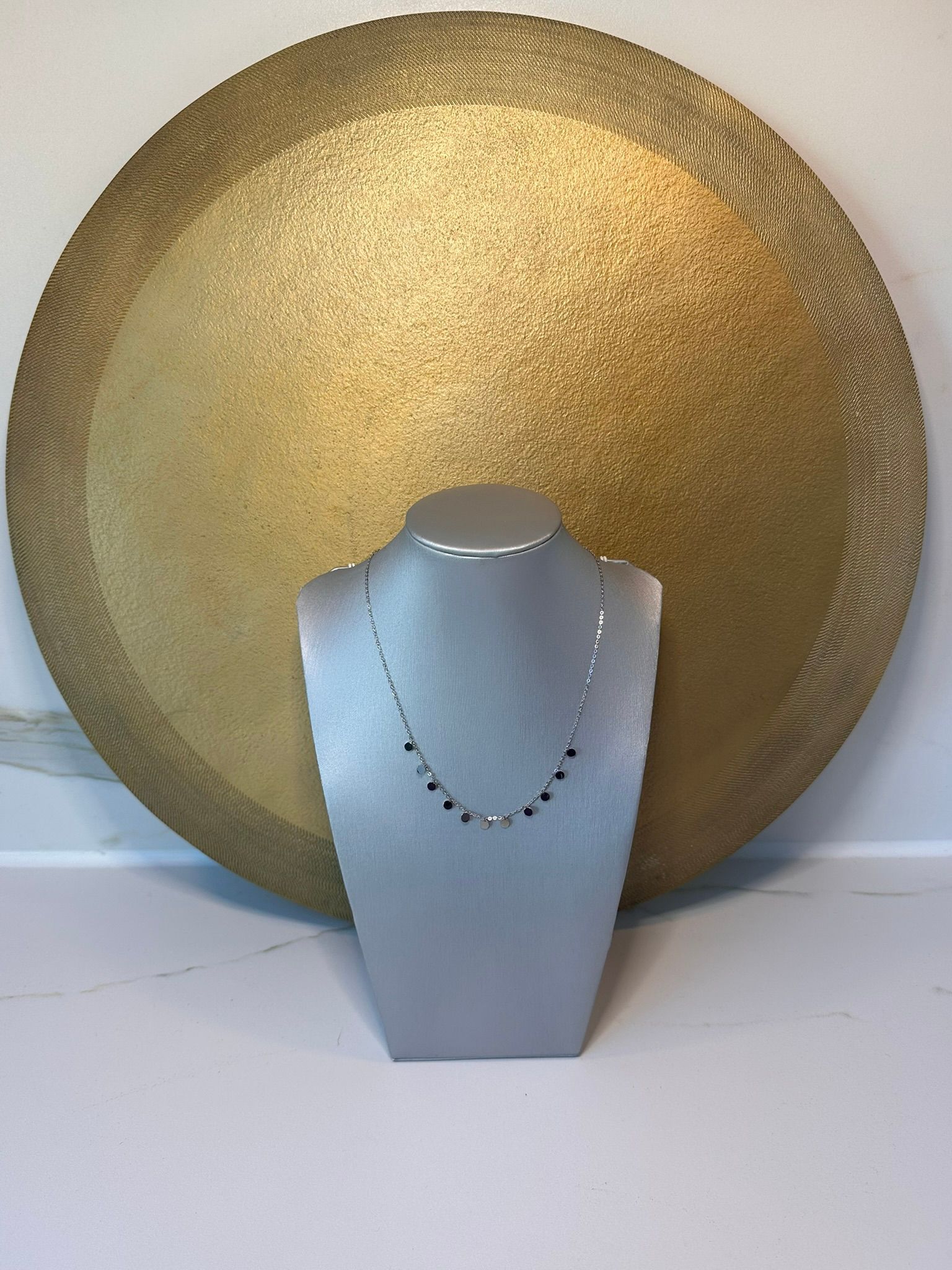 Wauw ketting zilver met mini bloemetjes