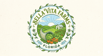business logo for a microgreens and community supported agriculture farm in central florida