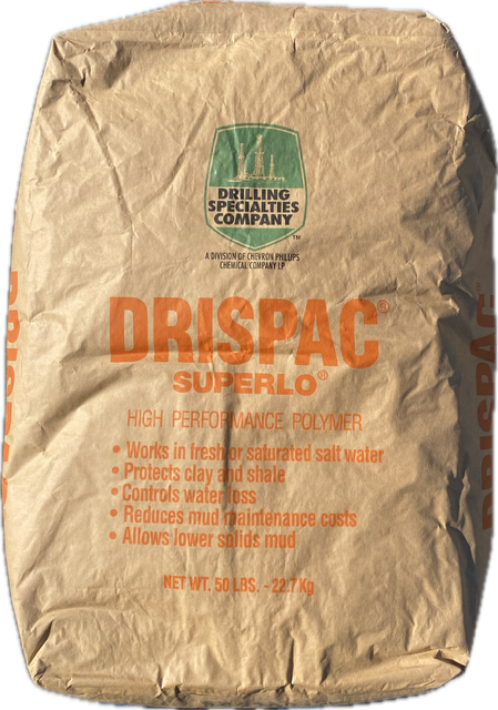 A bag of drispac superlo sits on a white surface