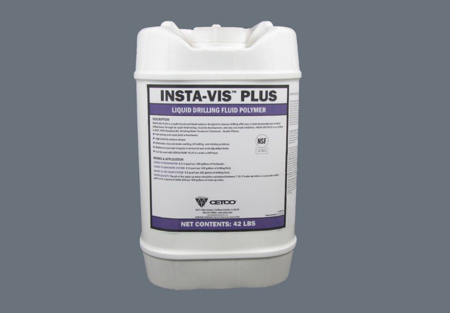 A white container with a purple label that says insta-vis plus