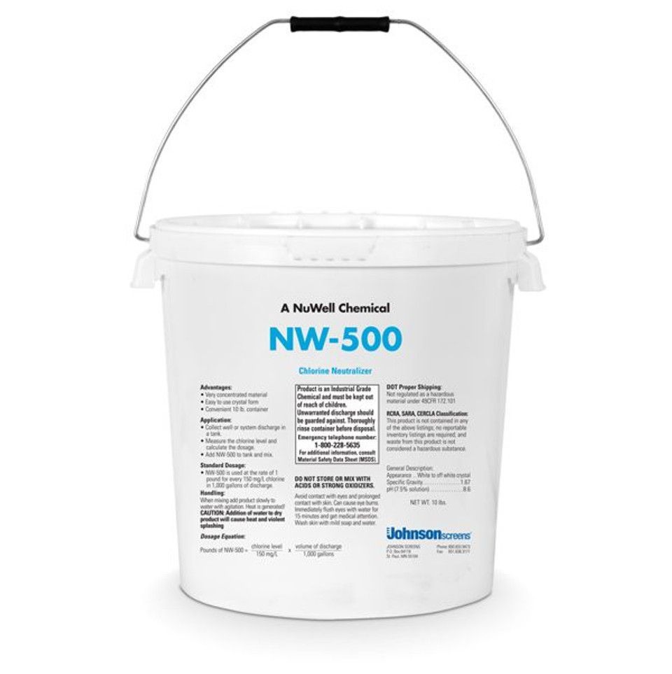 A bucket of a newwell chemical nw-500