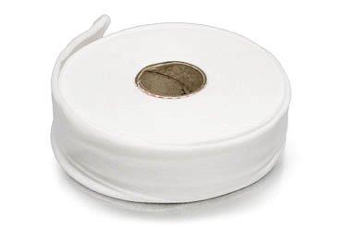 A roll of toilet paper on a white background.