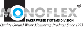 The logo for monoflex baker water systems division quality ground water monitoring products since 1973