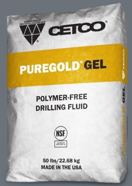 A bag of puregold gel polymer free drilling fluid