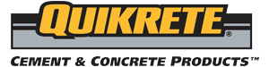 A logo for quikrete cement and concrete products