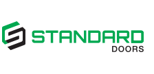 Le logo des portes standards est vert et noir sur fond blanc.